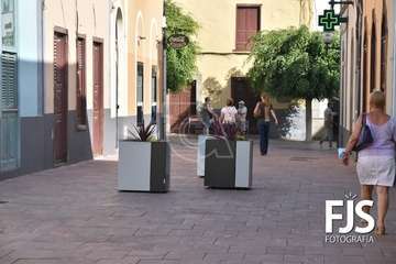 El Cabildo supervisa la finalización de las obras de mejora en la Zona Comercial Abierta de Los Llanos/Francisco Javier Santana.